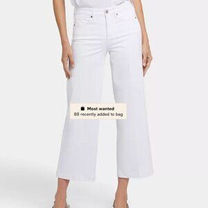 NYDJ Teresa High Rise Wide Leg White Jean - Size 8